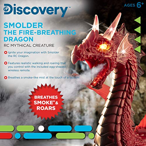 Discovery Kids RC Dragon Smoke Breathing Pet Toy, Infrared Remote
