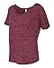 Bella + Canvas Women'S Slouchy Tee (Maroon Marble) (M)