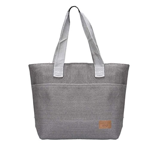 Yuaboz.H Simple Portable Food Bags Lunch Bags Convenient Lunch Packet Gray Knitting