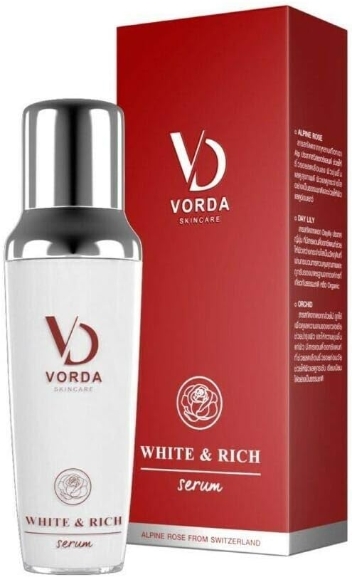 Duo Vorda Skincare Serum ฺBright & Rich Natural Alpine Rose Flowers Extracts Cream [Get Free Tomato Facial Mask]
