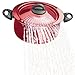 Bialetti Oval 5 Quart Pasta Pot with Strainer Lid, Red