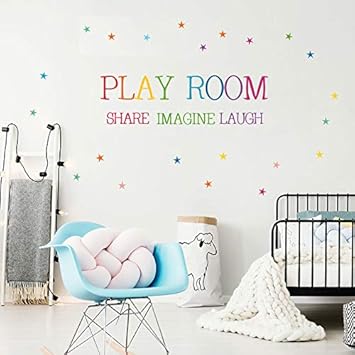Amazon Com Playroom Wall Decals H2mtool Removable Word Art