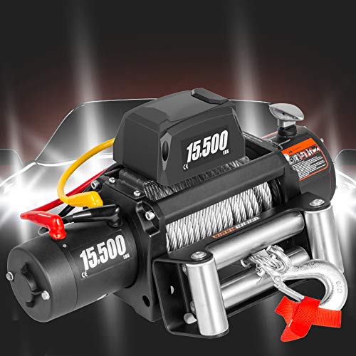VEVOR Electric Truck Winch 15500Ibs Cable Steel, Black The Best Winch