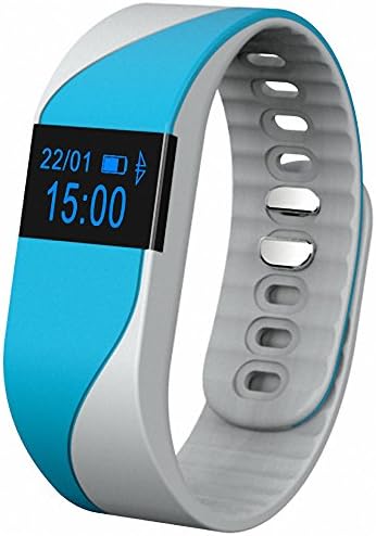 Fitness Tracker with Heart Rate monitor M5S Activity Watch Step Walking Sleep Counter Wireless Wristband Pedometer Exercise Tracking Sweatproof Sports Bracelet for Android and iOS (Blue)