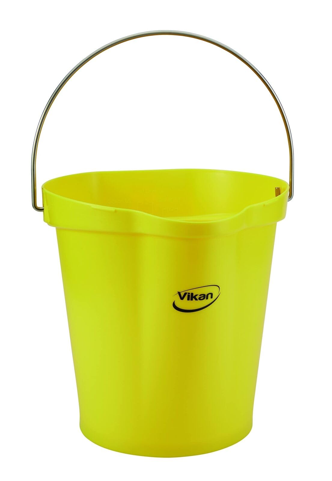 Vikan 56866 Durable Polypropylene 12L Hygiene Bucket Stainless Steel Handle