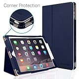 iPad Air 2 Case, [CORNER PROTECTION] CaseCrown Bold Standby Pro (Blue) with Sleep / Wake & Multi-Angle Viewing Stand