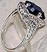 YUREN Elegant Huge Natural 3.5Ct Tanzanite 925 Silver Sapphire Ring Women Wedding Engagement Size 6-10 (US code 6)