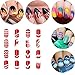 BTArtbox 12 Packs Over 36 Different Designs Tip Guide Nail Vinyl Self-adhesive Nail Stencil Sticker Easy Nail Art Set for Finger or Toe