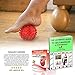 Spiky Massage Ball - Foot Massage Ball, Trigger Point Ball, Plantar Fasciitis Ball Massager, Physical Therapy Deep Tissue Myofascial Release Massage Tools for Yoga, Workout, Muscle Rehab (Red)