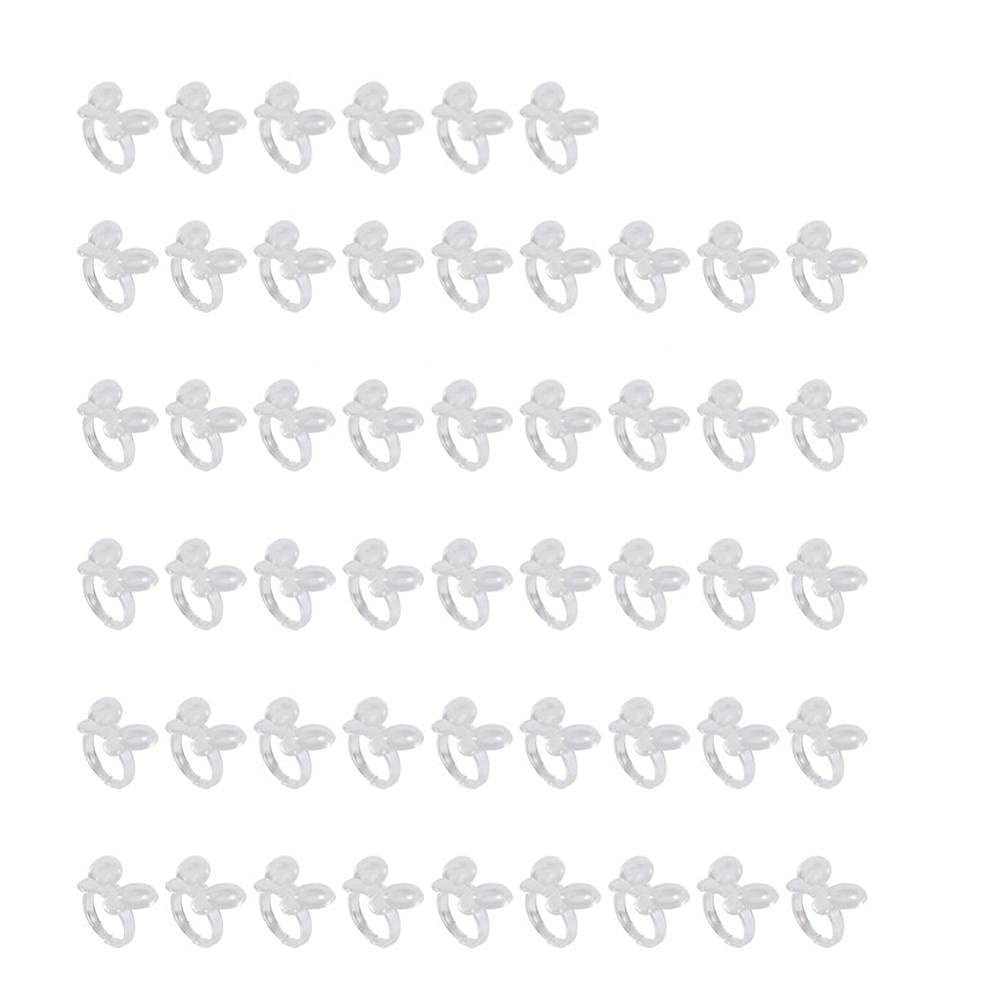 50PCS Butterfly Clear Nail Practice Tips UV Gel Polish Display DIY Style Fake Tips Manicure Makeup Tool for Nail Art Chart Design