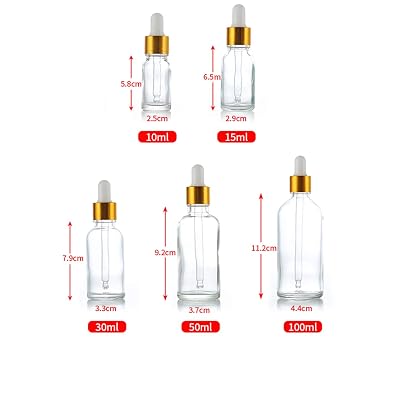 Download Buy 5 Packs Clear Glass Bottle Essential Oil Dropper Bottles Perfume Sample Vials Cosmetic Containers With Glass Eye Dropper And Gold Lids 100ml 3 4oz Online In Indonesia B08jtqt9nx