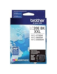 Brother LC20EBK cartucho de tinta de alto rendimiento., Tinta negra