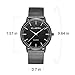 Men's Wrist Watch, Business Casual Analog Quartz Watch with Slim Mesh Band Black Dial by CUENA (Black)