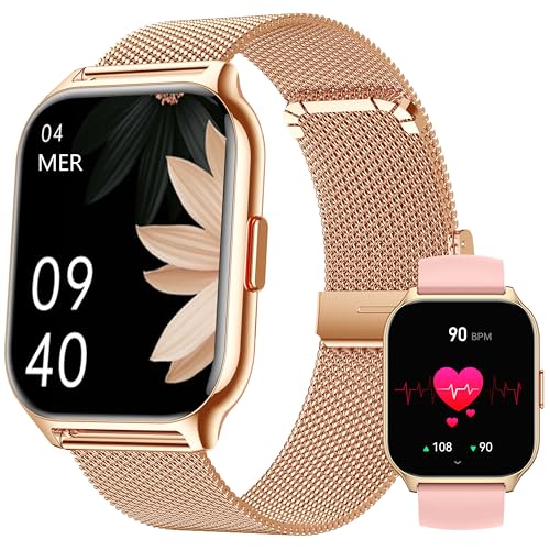 ZOSKVEE Men's Women's Smartwatch, Make / Answer Calls, 2.0 Inches Fitness Watch, 100+ Sport Modes, SpO2 Monitoring/Sleep/Blood Pressure/Heart Rate, Compatible iOS/Android