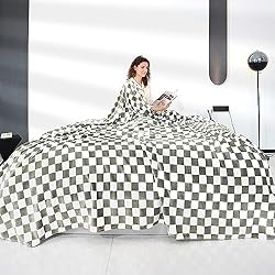 Warm Blanket Soft Cozy Throw Blanket Checkered