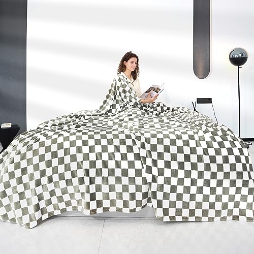 Warm Blanket Soft Cozy Throw Blanket Checkered