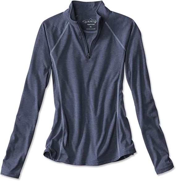 Amazon.com: Orvis Women's Drirelease Long-Sleeved Quarter-Zip Tee, Navy, Small: Clothing