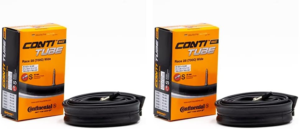 Continental R28 Training Presta Inner Tube - Black, 700C x 25-32 C/Valve-42mm (Pack of 2)