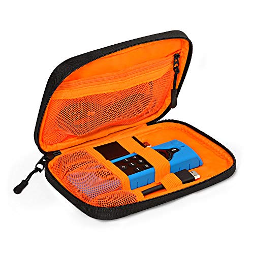 Shockproof Carrying Case for Fire TV Stick 4K with Alexa Voice Remote, Willkac Portable Organizer Bag for Electrics Adapters, Chargers,Multiple Storage Cosmetic Make Up Travel Bag