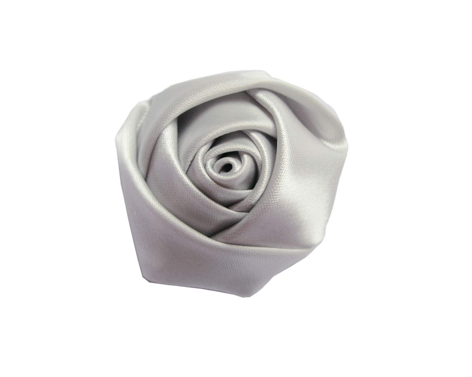 YYCRAFT Pack Of 20pcs Satin 4d Rose 2" Craft Wedding Bride-Grey