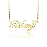 Q&Locket Riley Name Necklace Personalized Stainless