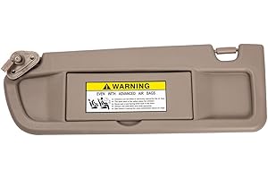 HIMIKI Left Driver Side Sun Visor Sunvisor Compatible with 2006 2007 2008 2009 2010 2011 Honda Civic Replaces# 83280-SNA-A01ZE, Warm Gray
