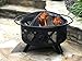 Catalina Creations 29.5” Crossfire Fire Pit | Removable Cooking Grill | Fire Pit Outdoors | Campfire Grill