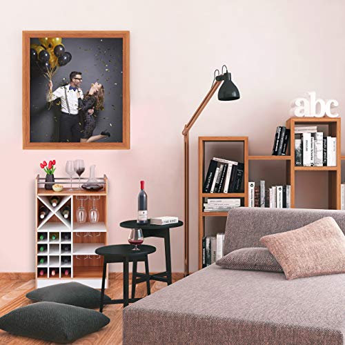 Relaxdays Weinregal mit Glashalter, 22 Flaschen, freistehend, Wein und Sekt, Hausbar HxBxT: 96 x 63 x 35 cm, schwarz – Bild 6