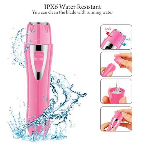 Facial Hair Removal for Women - 4 in 1 Nose Hair Trimmer, Eyebrow Trimmer, Body Shaver and Face Hair Remover for Women/Men Waterproof USB Rechargeable Razor Painless Electric Hair Shaver - Thumbnail 5