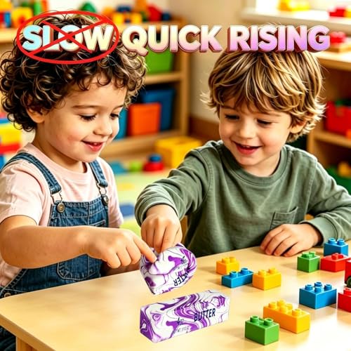 2 Pieces Squishy Butter Stress Relief Toy for Children and Adults, Slow Rebound Butter Squishy, Soft Sensory Butter for School, Office, Gifts and Relaxation