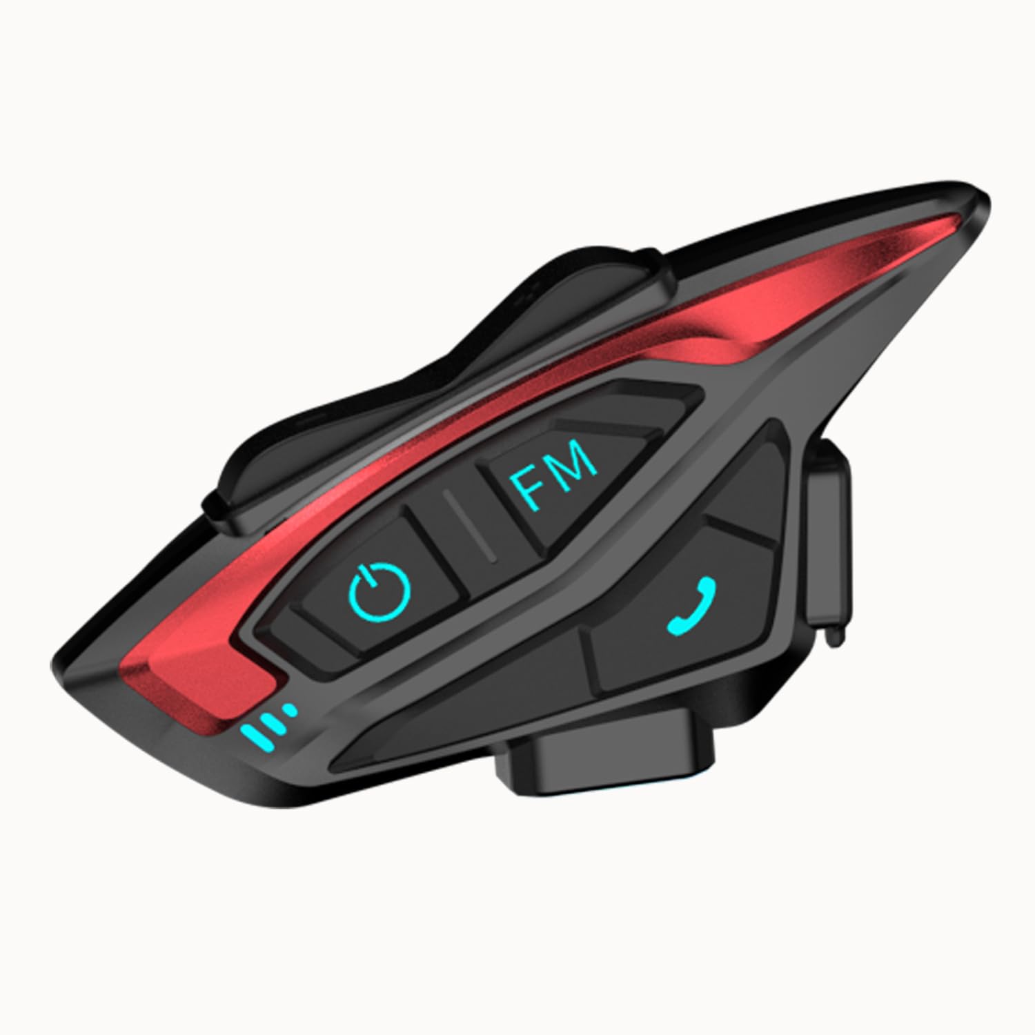 Motorbike Helmet Bluetooth intercom system,QSPORTPEAK Shark02 full duplex Wireless Motorbike Interphone for 2 Riders/Range1000m/Music sharing/Multi-country tone selection,One-step easy pairing(1 Pack)