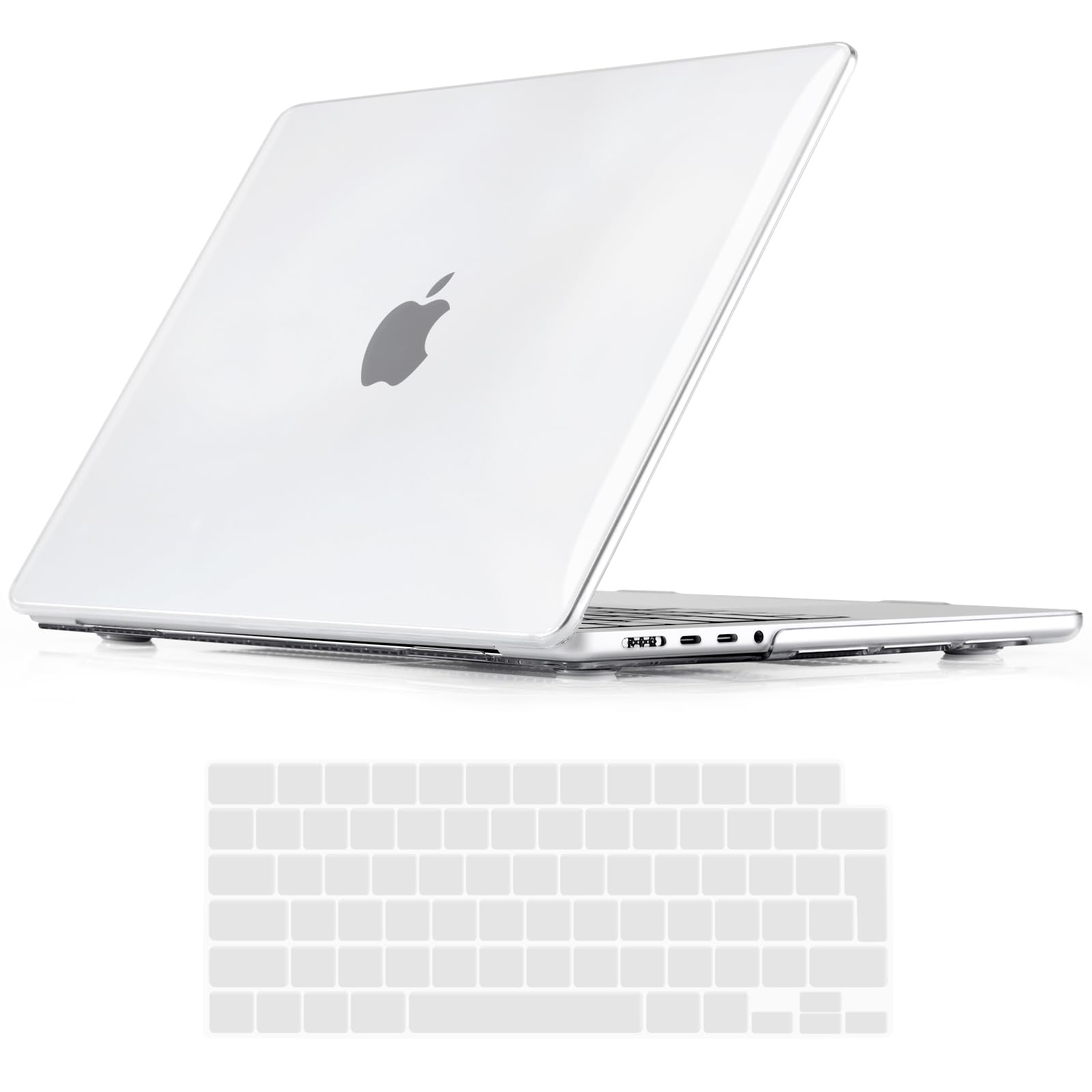 iNeseon Case Compatible with 2021-2026 Macbook Pro 14 inch M5 M4 M3 M2 M1 Pro/Max A3426 A3427 A3434 A3112 A3185 A3401 A2918 A2992, Plastic Hard Shell Protective Cover and Keyboard Cover, Crystal Clear