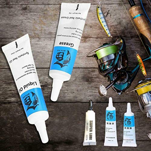 QUICATCH Fishing Reels Oil Lubricant Grease Fish Wheel Bearing Lubricant Maintenance Set 10g(White)