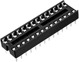 sourcing map 20pcs DIP IC Socket Solder Type 2.54mm 28 Pin 7.62mm Row Pitch view 1