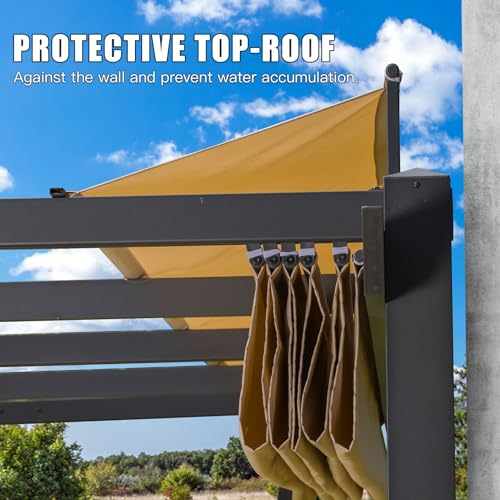 Domi Outdoor Living 9x13 Retractable Pergola Review: Wall-Mounted Aluminum Patio Cover with Beige Canopy image 18