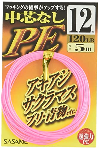 ささめ針(SASAME) PEライン 匠技中芯なしPE 5m 10号 100lb ピンク N-215