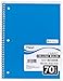 Mead Spiral Notebook, 1 Subject, 70 College Ruled Sheets, Assorted Colors, 12 Pack