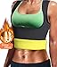 LODAY Women Neoprene Sauna Sweat Waist Trainer Vest for Weight Loss Gym Workout Body Shaper Tank Top Shirt (Black(Slimming Vest), L(US 12-14))