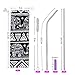 Stainless Steel Straws Ultra Long 10.5 Inch Drinking Metal Straws with Straws Carrying Case For Tumblers Rumblers Cold Beverage (8 Straight|8 Bent|4 Brushes|16 Silicone Tips)