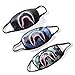 Bape Shark Face Mask for Boys Grils Kids, 3 Pack Anti Dust Cotton Mouth Masks Fashion Half Mask for Ski, Cycling, Camping, Shopping, Halloween, Christmas, Pet Grooming, (Black, Green, Blue)