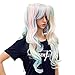 SWACC Long Curly Double Claw Clip on Ponytail Wig Synthetic Pastel Colorful Cosplay Daily Party Wig for Women and Kids with Wig Cap (Multi-Color Pink/Blue/Blonde-2)thumb 1