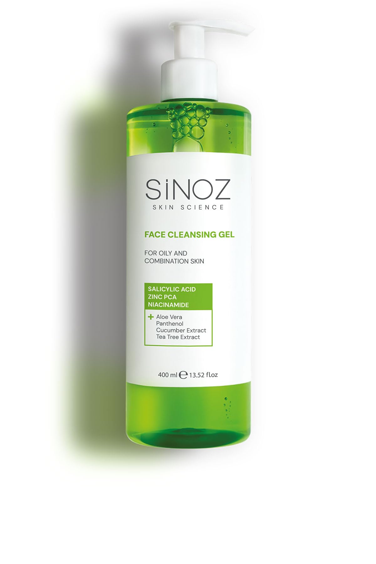 Sinoz,Perfect Sebum Balancing Facial Cleansing Gel,400 ml,For Oily Combination Skin