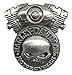 Harley-Davidson 3D Willie G Skull & V-Twin Engine Metal Pin, Silver Color 111838