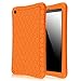 Fintie Silicone Case for Amazon Fire HD 8 - [Honey Comb Series] Light Weight [Anti Slip] Shock Proof Silicone Protective Cover [Kids Friendly] for Fire HD 8 Tablet (2016 6th Generation Only), Orange