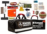 101-Piece Roadside Assistance Emergency Car, Truck and RV Kit with Jumper Cables, First Aid Kit • Heavy Duty Tow Rope • Safety Triangle • First Aid • Self-Powered Flashlight and other vital items