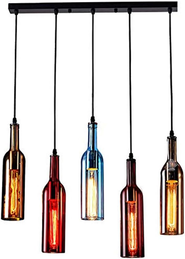 lqgpsx LáMpara Colgante Industrial de 5 Luces, Lámpara De Araña Vintage