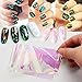 BTArtbox 10Packs Mixed Color Reflective Mirror Design Glass Piece Broken Nail Sheet