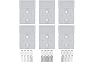 ZEHGCH 175Amp 600V Battery Cable Quick Connect/Disconnect Connector Plug Kit for Car Forklift Motor Winch Trailer (1/0AWG 6PCS Gray)