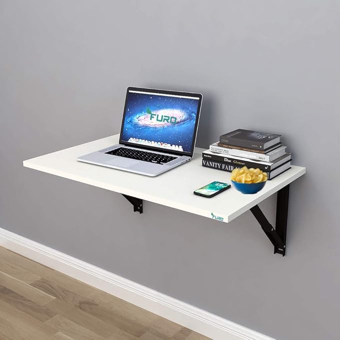 FURO Folding Wall Mounted Study Table/Office Table Stand/Laptop Table Foldable/Work Table for
