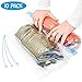 10 Large Vacuum Compression Storage Bags For Saving Space When Packing & Storing Clothes or Bedding. 100% Waterproof - No Need For Pump - Roll & Save 80% Luggage Space. For Flights, Travels, Camping.